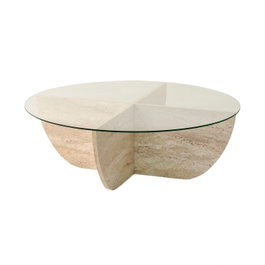 Hanah Home Mesa de café Lily en color Travertino